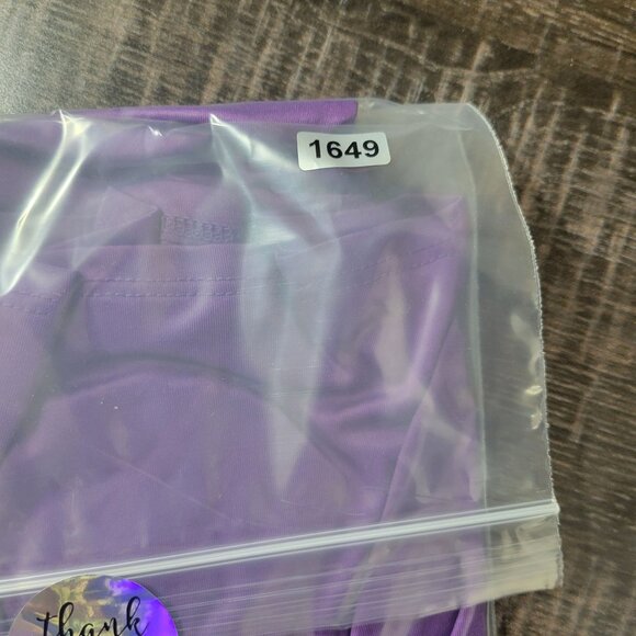 Womens Purple Sleeveless Solid Stretch Basic Casual Layering‎ Versatile Tank Top - Picture 6 of 6